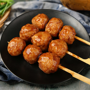 大成炭烤照烧脆骨丸鸡肉丸日式丸子串软骨罗森便利店加热即食10串