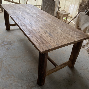 老榆木旧门板茶桌