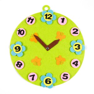 制作表盘b 儿童 钟制气象自表时间角织布儿童手工教具区不材料