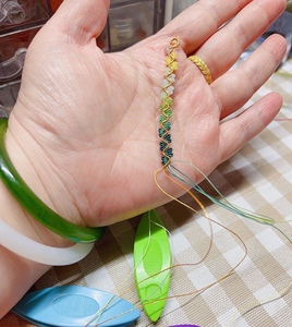超细小心心荷花手绳编织多色成品可定制材料包微芯蜡线端午五彩绳