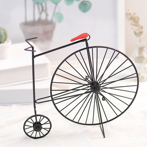 复古手工铁艺自行车家居酒柜装饰品摆件客厅抽象模型小创意工艺品