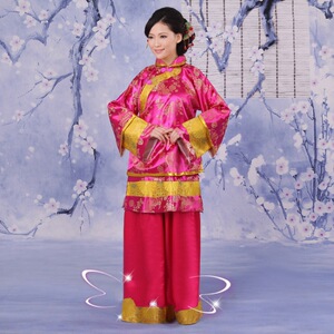 古装媒婆清朝容嬷嬷服装老年人戏服成人地主婆秧歌服老太太演出服