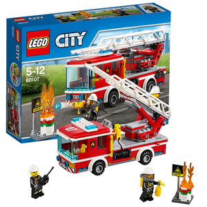 lego乐高城市警察消防系列60107云梯消防车儿童拼装积木男孩玩具