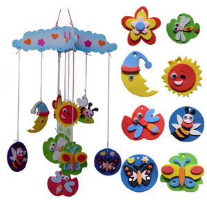 EVA双面卡通中性风铃贴画儿童手工宝宝泡沫海洋动物太空水果挂饰