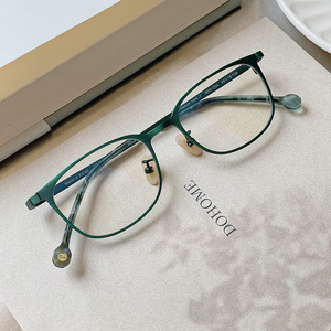高度近视眼镜框女韩国超轻纯钛厚宽边小框配镜超薄金属方框眼镜男