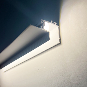 led悬浮吊顶型材洗墙灯反光灯槽无边框回光天花灯槽线性灯智能