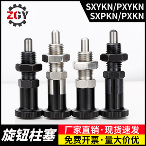 SXYKN/PXYKN旋钮柱塞分度销止动销定位销不锈钢精密弹簧柱塞自锁