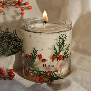 【冬落】Hana干花香薰蜡烛果冻蜡烛台小众高级感香氛礼盒生日礼物