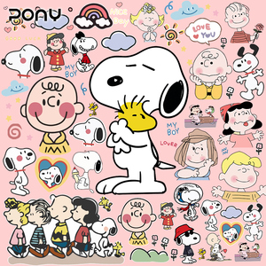 卡通可爱史努比行李箱贴纸ins风笔记本电脑旅行箱ipad贴画防水