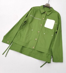 loewe罗意威22春季新品经典徽标军绿色宽松修身显瘦夹克薄外套