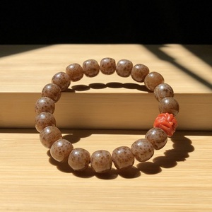 【支持复检】喜石新疆和田玉且末糖玉麻糖老型珠手串女糖料手链男