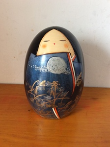 日本 古董品 名家制 民艺 木人偶 小芥子 木头娃娃 木偶娃娃之