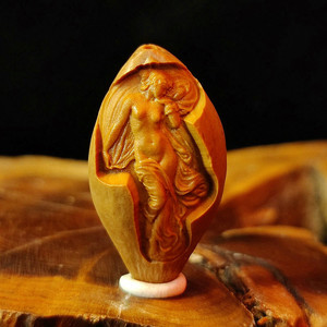 000人付款淘宝橄榄核雕刻橄榄胡原皮维纳斯单籽单核