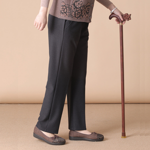 春秋季奶奶裤子宽松高腰70岁老太太秋装老年夏薄款老人衣服女裤