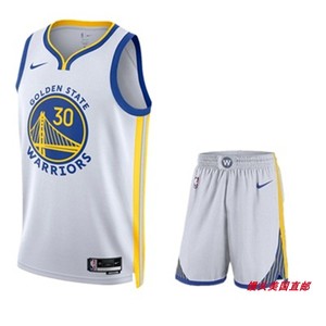 NIKE/耐克NBA勇士队30号库里球衣套装11号汤普森22号维金斯篮球服