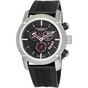 代购博柏利burberry男endurance黑色计时表盘橡胶时尚腕表bu7700