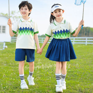 韩版小学生校服夏季短袖套装儿童毕业班服一年级定制运动会幼儿园