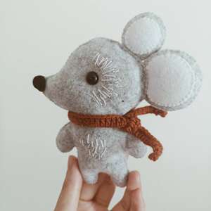 ins不织布小老鼠玩偶diy材料包安抚玩具孕期手工