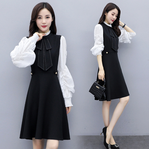 美丽衣橱正品2020秋冬款新款印象主题专柜inshop女装中长款连衣裙