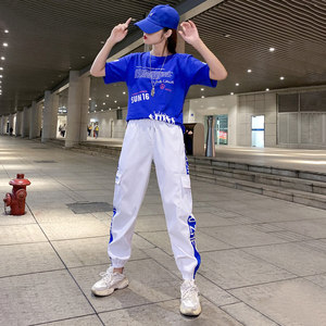 曳步舞服装新款杨丽萍广场舞运动装夏季时尚健身鬼步舞衣服套装女