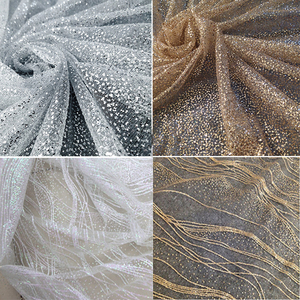 婚庆亮纱撒金纱烫金网纱波纹纱婚礼烫金纱布铁艺背景波浪创意布料