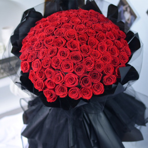 七夕情人节礼物99朵花束永生花红玫瑰花表白求婚送女朋友生日礼品