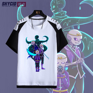 传说之下sans二次元cos游戏周边衣服联名t恤男女情侣休闲短袖jl
