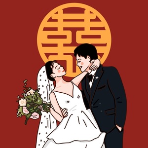 网络结婚头像图片