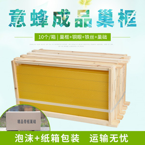 成品巢框意蜂巢础框带框巢框 杉木意蜂巢脾 蜂巢框养蜂用10个装