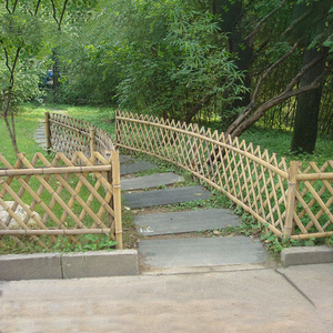 小院栅栏篱笆竹子伸缩竹篱笆花园栅栏花坛围栏户外庭院竹片篱笆门