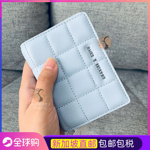 新加坡限定方格婴儿蓝卡包钱包CHARLES＆KEITH代购小CK6-10840202