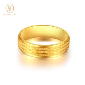 糊涂老庙祝正品纯金包纯银金戒指黄金男女戒999足金包足银2021新