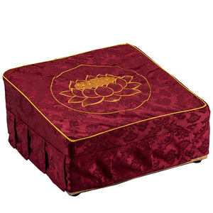 佛堂佛前供奉拜佛跪垫套家用莲花跪垫布套礼佛垫打坐垫布拜垫套子