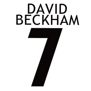 足球球星贝克汉姆7号球衣数字热转印烫印贴柯式烫画可水洗熨烫贴