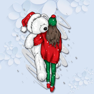 良月十三…淘宝圣诞小熊t恤冬季2021新款洋气宽松设计感时尚长袖