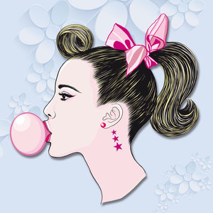 吹泡泡女孩衣服