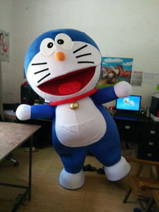 叮当猫卡通人偶服装行走机器猫玩偶衣服哆啦a梦人偶服头套cos定制