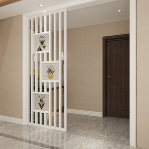 北欧入户玄关现代简约屏风隔断屏风客厅实木装饰固定卧室遮挡家用