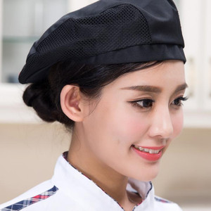 2019新款的麦当劳头套酒店员工厨师服务员贝雷帽快餐店春秋时尚