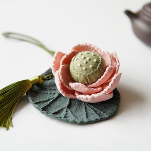 晗颖手工荷花莲蓬香囊diy材料包手工刺绣端午节香包车挂