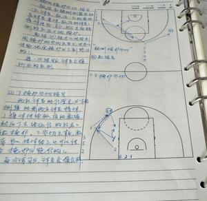 篮球战术训练笔记本记事本 b5活页教练员战术本 马刺球迷礼物