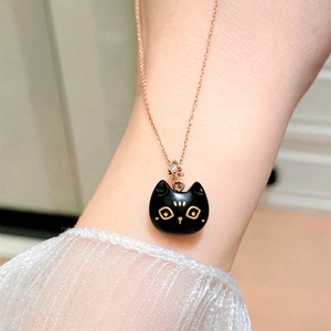 k金猫咪项链