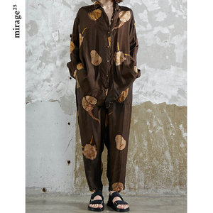 mirage25 买手店 uma wang 22ss鬼脸能面/热气球印花长袖衬衫外套