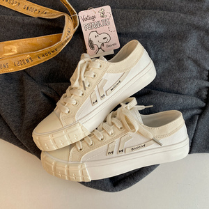 低帮帆布鞋女夏ulzzang百搭潮鞋ins鞋子复古港味学生板鞋原宿韩版