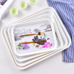 欧式长方形密胺托盘家用水杯托盘创意茶盘水果盘水壶托盘餐具盘