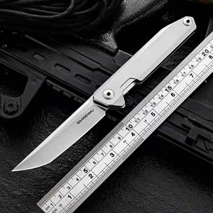 三刃木1161 9008钢柄.钛柄户外随身折叠刀高硬度水果刀小折刀