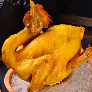 叶嘉广东梅州客家特产盐焗鸡整只土鸡熟食即食真空包装原味鸡翅膀