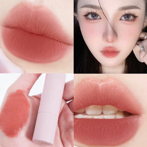裸色系口红甜美浅色灰粉色自然日常伪素颜淡妆肉桂奶茶色雾面黄皮