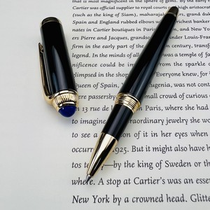 搭界金属签字笔法国高端珠宝品牌宝珠笔黑色中性笔高级商务签字笔