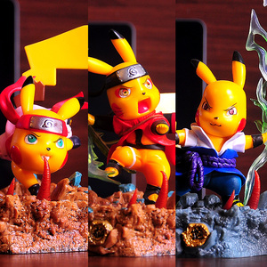 火影忍者旋涡鸣人佐助皮卡丘手办摆件神奇宝贝动漫公仔二次元礼物